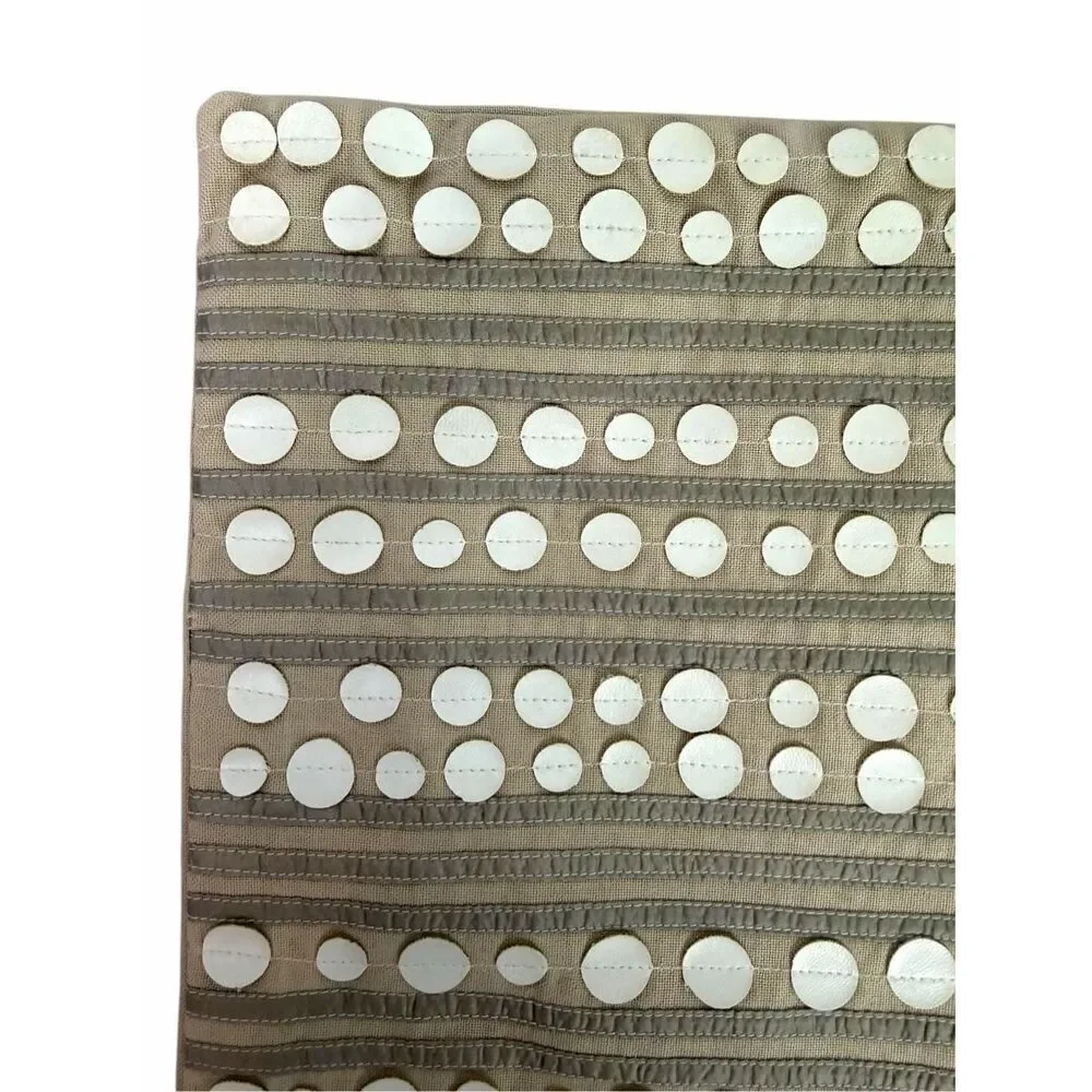 Simply Vera Wang Throw Pillow COVER 20 X 20 Tan Cream circle accents